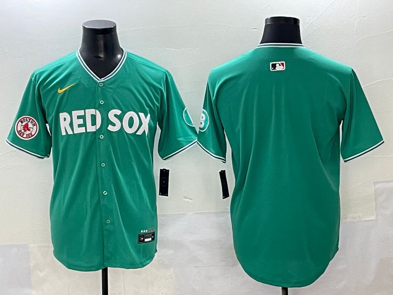 Men 2025 Boston Red Sox Blank Green Joint Name Nike MLB Jersey style 3->boston red sox->MLB Jersey